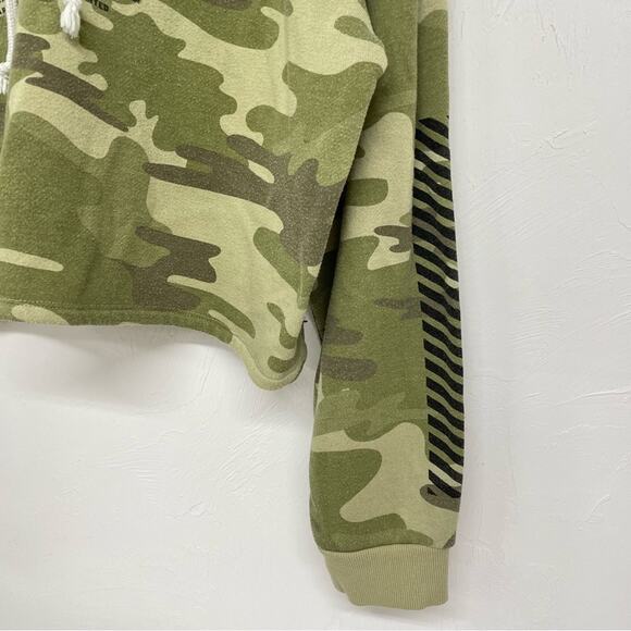 Smokey Bear Green Camo Print Prevent Forest Fires Hoodie Sweatshirt XL - Picture 2 of 7